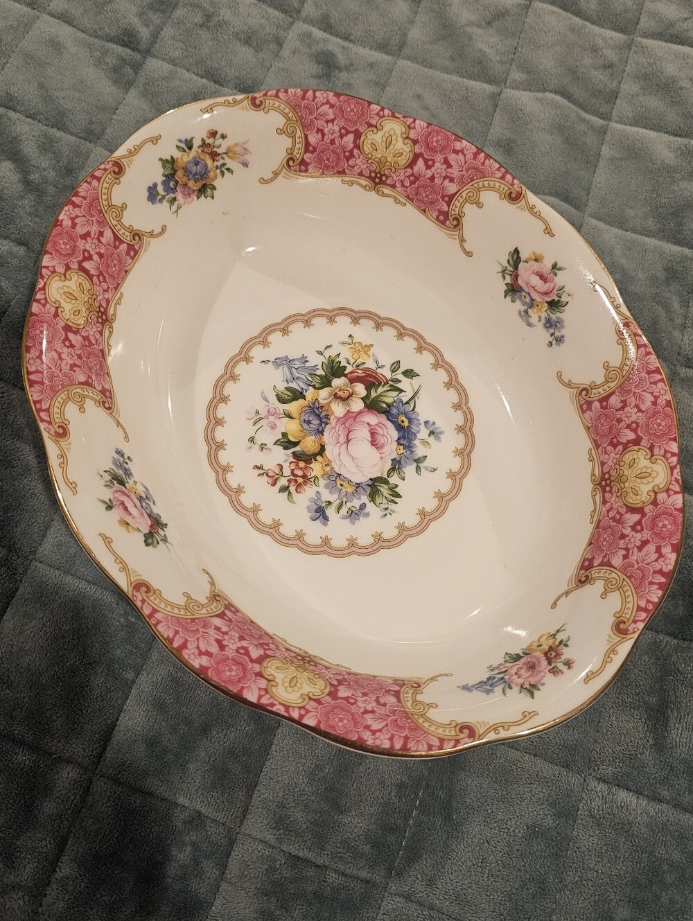 Lady Carlyle by Royal Albert antique original Oval Vegetable Bowl 9"